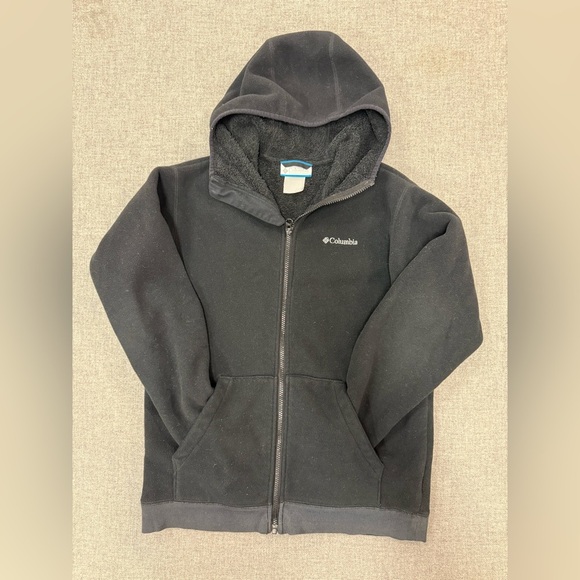 Columbia Kids Black Zip-Up Hoodie 0081 - Picture 1 of 5